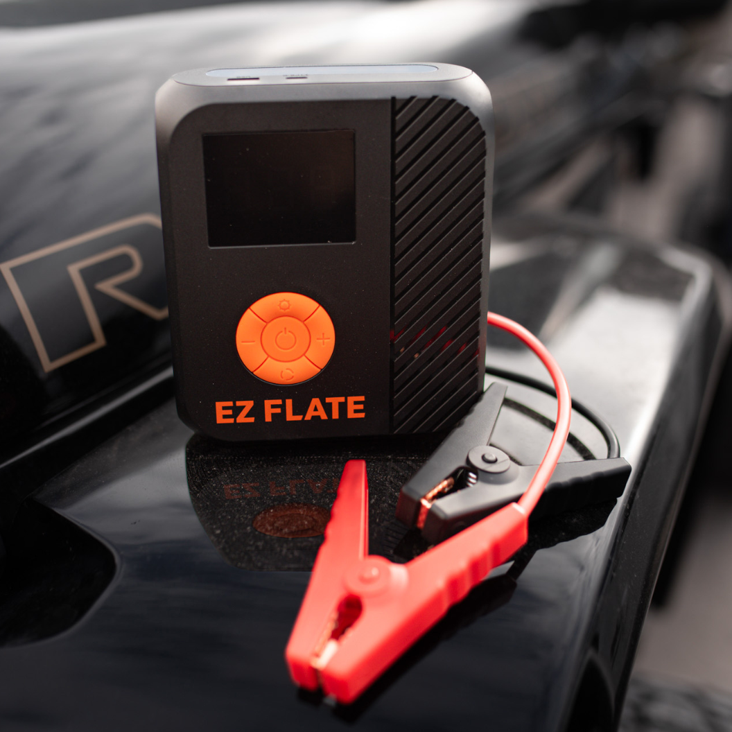 Heavy-Duty Auto Air Pump & Jump Starter - Air Boost Pro with jump cabels